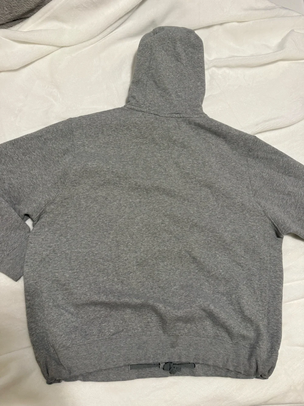 Nike Heather Gray Hoodie with White Swoosh